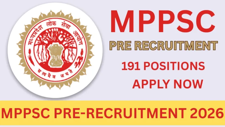 MPPSC PRE RECRUITMENT 2026